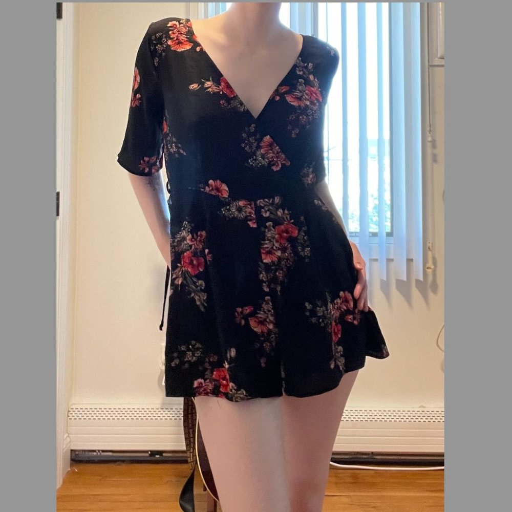 Floral Romper (small) with detachable belt